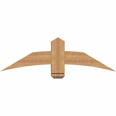 Ekena Millwork Bellingham Timber Gable Bracket, Western Red Cedar, 48"W x 14"H x 5 1/2"D x 5 1/2"F, 7/12 Pitch GBW048X14X0606BEL00SWR